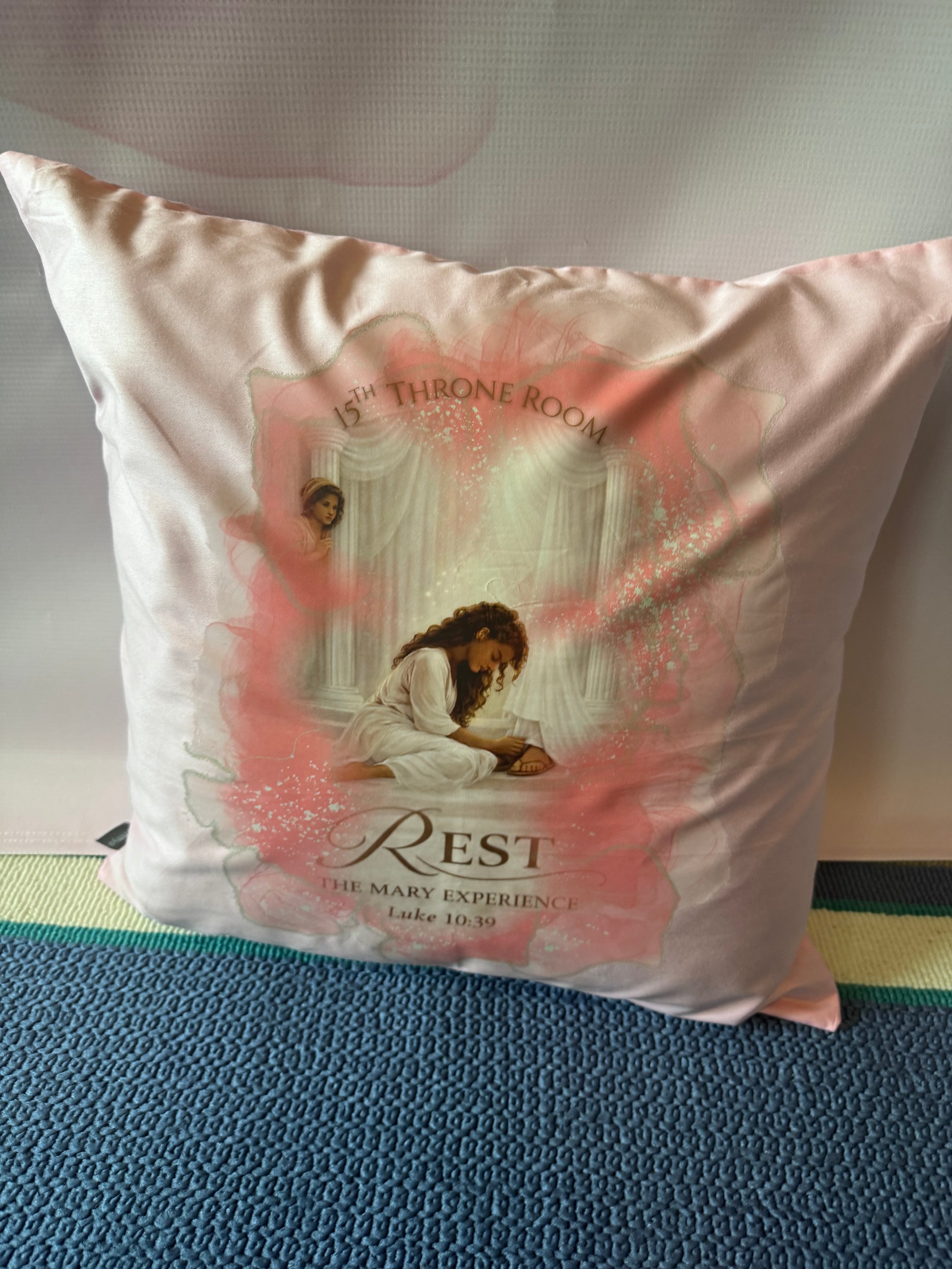 Rest – The Mary Experience Faith Pillow (Luke 10:39)