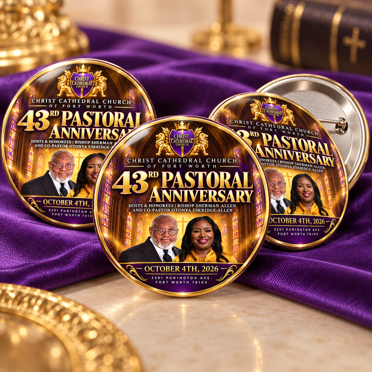 Christ Cathedral 3 Inch Pins